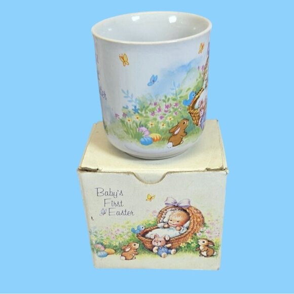 VTG Keepsake Mug Baby’s First 1st Easter Ceramic Mug Russ Berrie & Co. Baby show - Picture 4 of 10